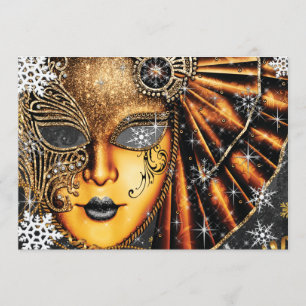 Convite Floco de neve Festa de Ano novo de inverno