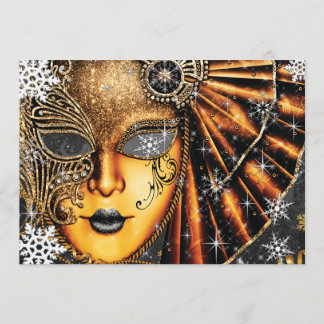 Convite Floco de neve Festa de Ano novo de inverno