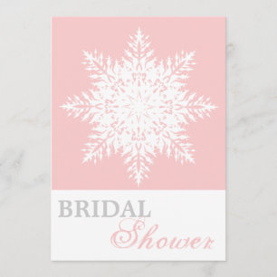 Convite Floco de neve rosa, banquete de noiva de casamento