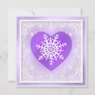 Convite Floco de neve roxo