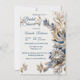 Convite Floco de neve único Design de inverno festivo