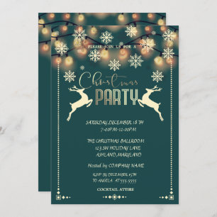 Convite Flocos de neve, cervejas, festas de Natal da Compa