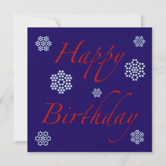 Convite Flocos de neve de aniversário de inverno