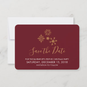Convite Flocos de Neve Dourados Decorativos Natal Salve A 