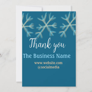 Convite Flocos de neve laranja azuis adicionam nome comerc