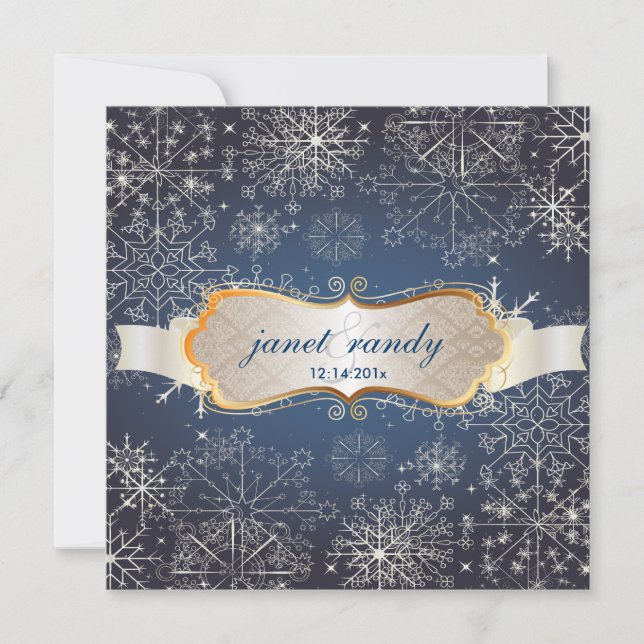 Convite Flocos de neve PixDezines, Eventos de inverno (Frente)