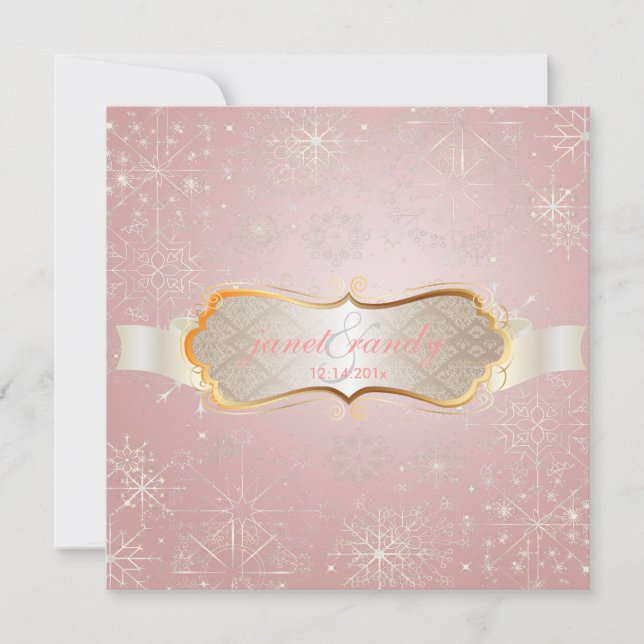 Convite Flocos de neve PixDezines, Eventos de inverno (Frente)