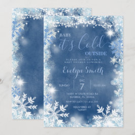 Convite Flocos de neve vermelhos vermelhos brancos do inve