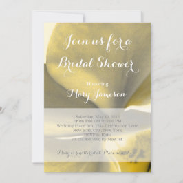 Convite Flor Artístico em Pedras Amarelas - Chá de panela