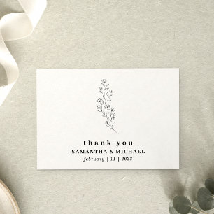 Convite Flor Boho Branco Claro Indie casamento obrigado