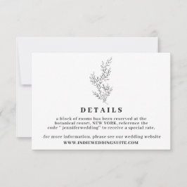 Convite Flor Boho Limpa Detalhes do Casamento Outono