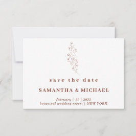 Convite Flor Boho Terracota Indie Salve o dia Casamento