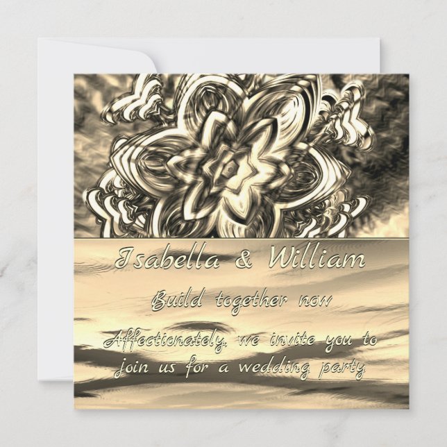 Convite flor da espécie abstrato, tons brilhantes para tra (Frente)