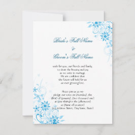 Convite Flor da estrela azul