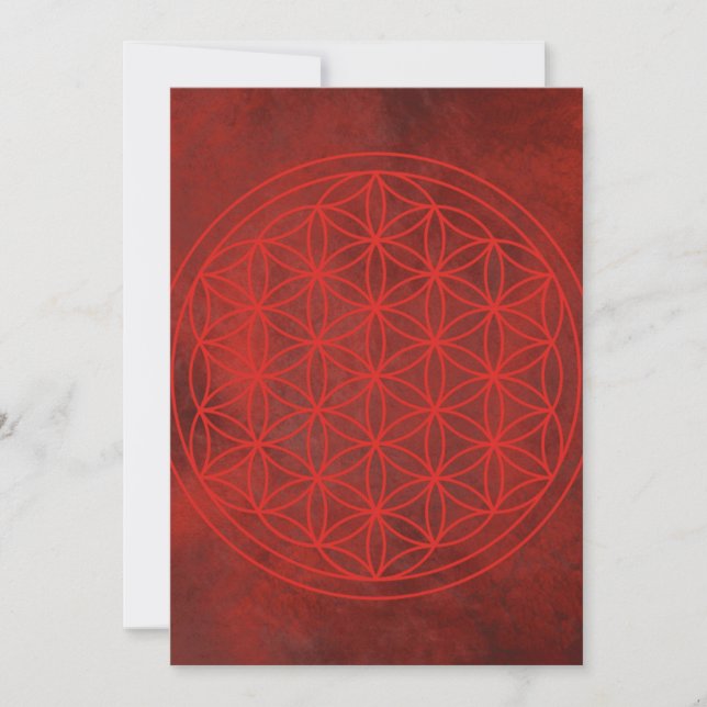 Convite flor da vida, chakra,zen,geométrico sagrado, (Frente)