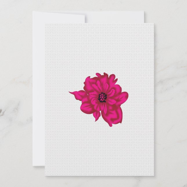 Convite Flor de Arte Pop | Impressão Digital Moderna (Frente)