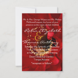 Convite Flor de cacto vermelho em floração