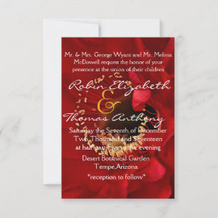 Convite Flor de cacto vermelho em floração