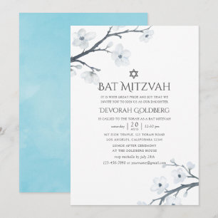 Convite Flor de Cerejeira Bat Mitzvah