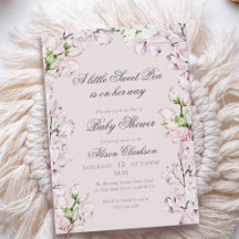 Flor de ervilha doce arco Bebê brunch elegante lav