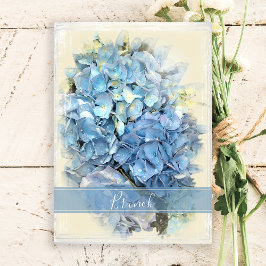 Convite Flor de Hortênsia Azul Brunch Pós-Casamento