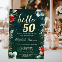 Flor de inverno Poinsettia Verde 50º Aniversário