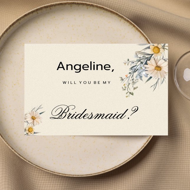 Convite Flor de Jardim Botânico de Flores Selvagens (Botanical wildflowers garden floral Bridesmaid )