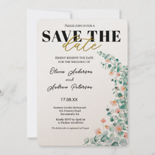 Convite Flor de Laranjeira floral save the date
