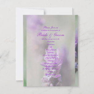 Convite Flor de lavanda roxa casamento Personalize