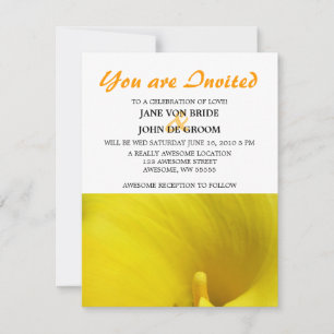 Convite Flor de Lírio Amarelo Calla