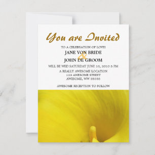 Convite Flor de Lírio Amarelo Calla