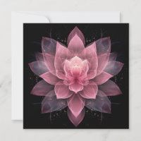 Flor de Lótus Etérea - Floral Preto Rosa Claro