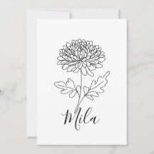 Flor de Nascimento do Chrysanthemum Personalizado 