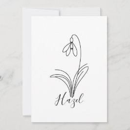 Convite Flor de Nascimento Personalizada de Galanto de Jan