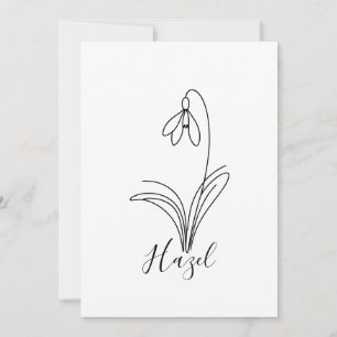 Convite Flor de Nascimento Personalizada de Galanto de Jan