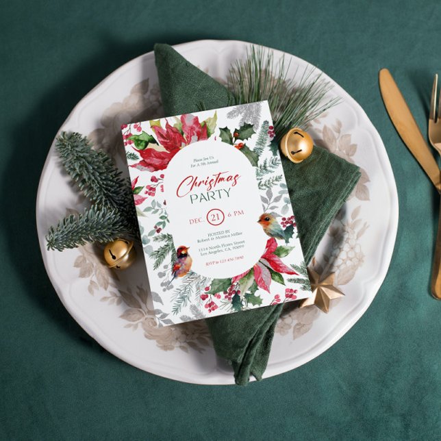 Convite Flor De Natal E Deixa Aquarela (Criador carregado)