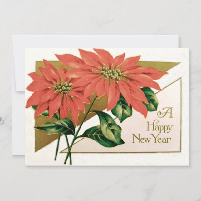 Convite Flor de Natal Poinsettia (Frente)