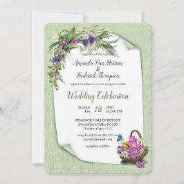 Convite Flor de primavera de solstício de verão