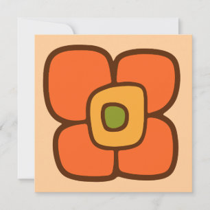 Convite Flor de Primavera Retro