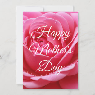 Convite Flor de Rosa de Feliz dia de as mães personalizado