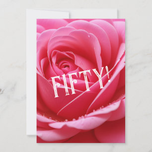 CONVITE FLOR DE ROSA VERMELHA DE ANIVERSÁRIO PERSONALIZADO