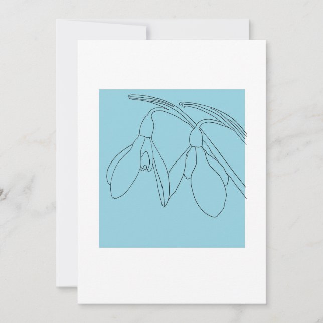Convite Flor de snowdrop personalizada  (Frente)