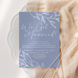 Convite Flor de Vinca Casamento Recém-Casados