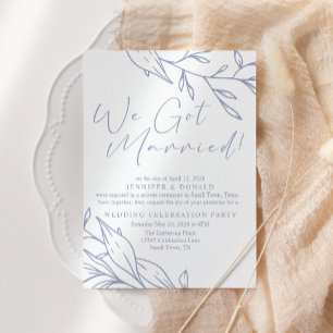 Convite Flor de Vinca Casamento Recém-Casados