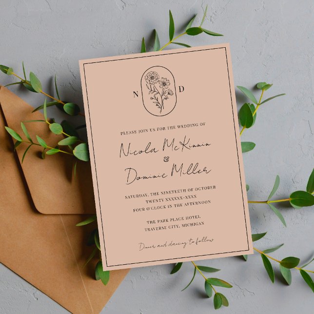 Convite Flor do Mês | Outubro | Casamento Totalmente Perso (Criador carregado)