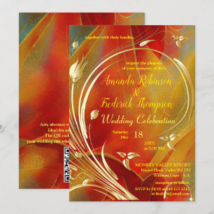 Convite Flor Dourada de Arty Magenta 2023 color Invit