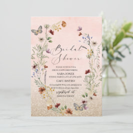 Convite Flor e borboleta salgado Elegante