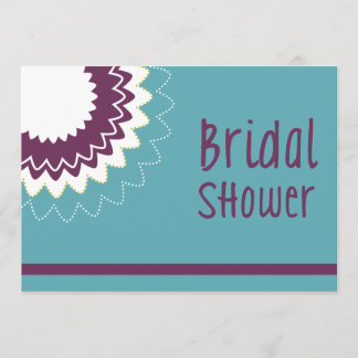 Convite Flor em chamas - Roxo e Verde