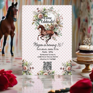 Convite Flor Equestre de raça pura