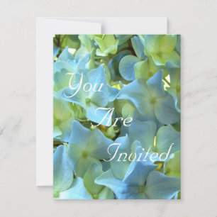 Convite Flor Floral Azul Hydrangea Foto